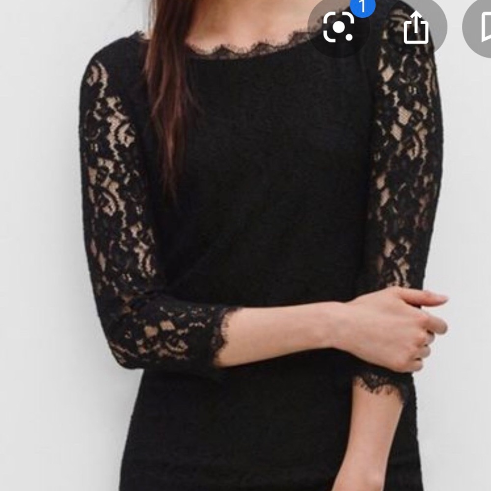 Babaton black lace dress